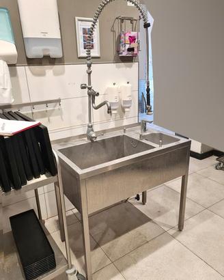lavatoio professionale più lavamani inox usato