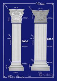 lesena colonna piatta in gesso pilastro parasta