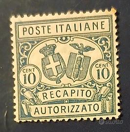 Regno 1928- Recapito autorizzato- Denti 14
