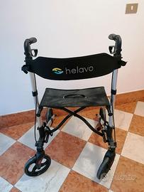 Deambulatore pieghevole con sedile