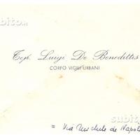 Biglietto da visita Comandante VV.UU. Bari - 1957