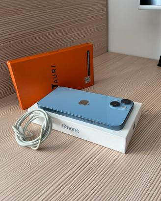 IPHONE 14 128 GB con CAVO, PROTEZIONI E SCATOLA