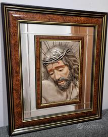 Quadro Icona Volto Gesù Cristo Argento 925