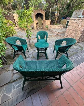 Set salotto in vimini