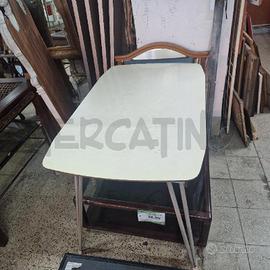 TAVOLO FORMICA ALLUMINIO/AZZURRO VINTAGE