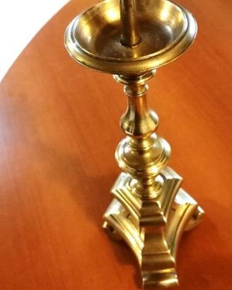 Antico Candelabretto in bronzo dorato primo 1700