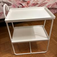 IKEA Comodino/scaffale metallo bianco