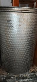 fusto bidone acciaio inox 300lt  con coperchio 