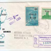 Francobolli racc. aerea Panama Olimpiadi Roma 1960
