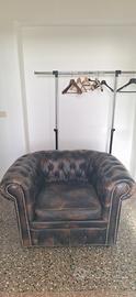 2 POLTRONE IN PELLE CHESTERFIELD 