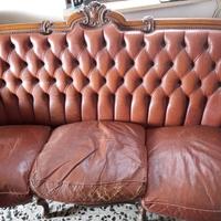 Divano e 2 poltrone stile Maria Antonietta (usure)