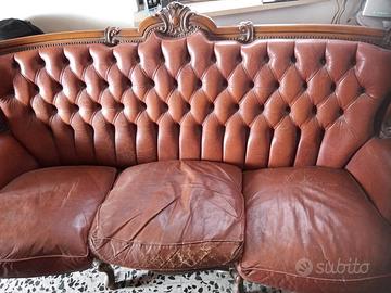 Divano e 2 poltrone stile Maria Antonietta (usure)