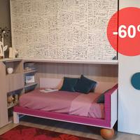Cameretta Dielle Ponte con armadio e libreria