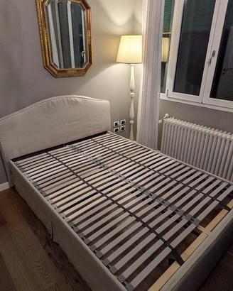 Letto matrimoniale IKEA 140x200 grigio
