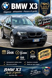 BMW x3 2.d   "Storica "  90.ooo Km !  ASI *