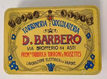Scatola latta vintage Davide Barbero Asti (Vuota)