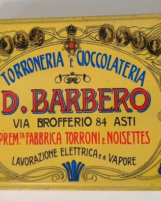 Scatola latta vintage Davide Barbero Asti (Vuota)