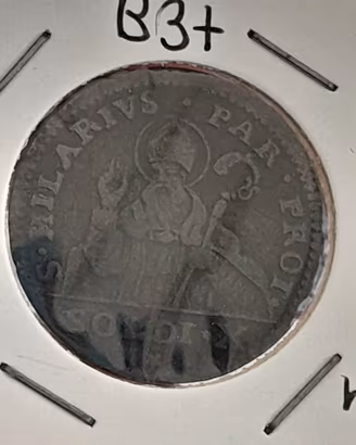 Moneta da 1/2 lira Parma Ferdinando I di Borbone 