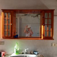 Specchiera bagno in legno