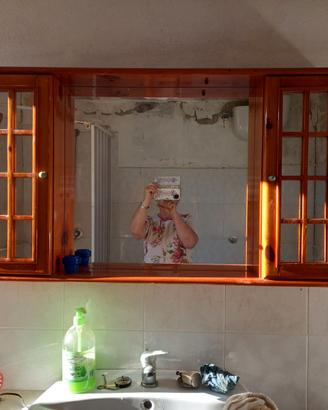 Specchiera bagno in legno