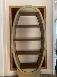 2 pezzi di Libreria ovale decorativa in legno