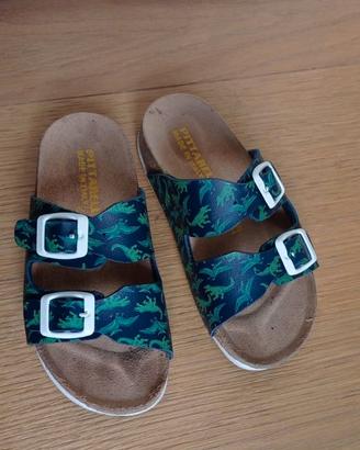 Sandali bimbo n.28 – Fantasia dinosauri.Vera pelle