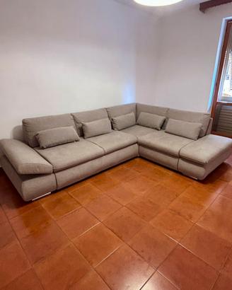 Divano letto angolare grigio