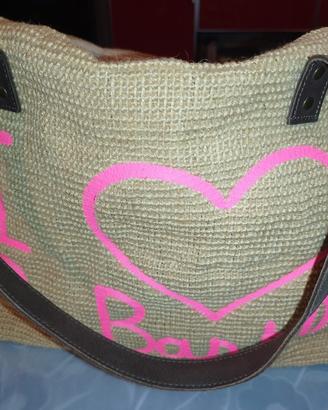 Borsa mare in paglia Saint Barth