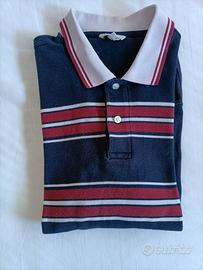 Polo Oviesse vintage blu rigata