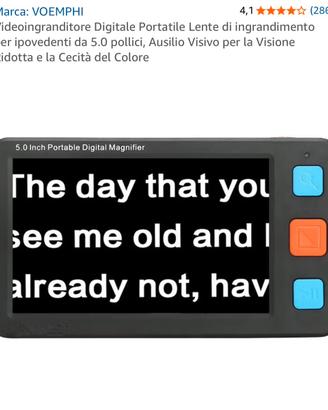 Videoingranditore Digitale Portatile VOEMPHI