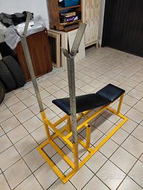 Panca regolabile con porta bilanciere 