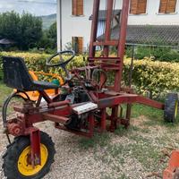 Muletto tre ruote a motore carica fieno diesel