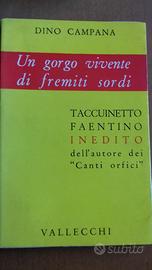 Dino Campana -Taccuinetto  faentino Vallecchi 1960