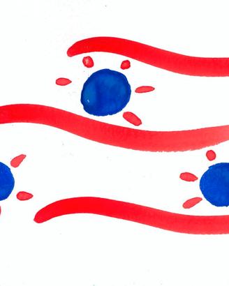 Opera astratta tempera su cartoncino