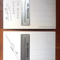 2 autografi piloti F1 Minardi Team 1998