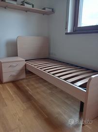 Letto 1 piazza + comodino abbinato € 100