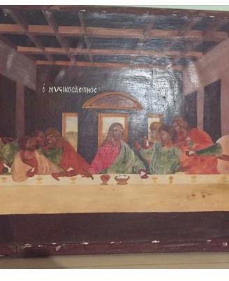 Icona su tavola in Rovere