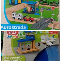 Set treno giocattoli in legno