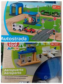 Set treno giocattoli in legno