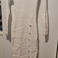 Abito aderente bianco 