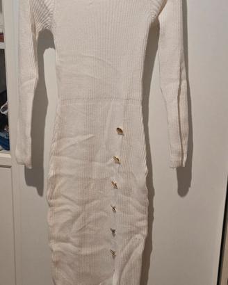 Abito aderente bianco 