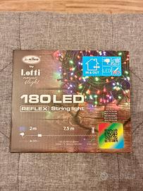 Catena luminosa natalizia 180 LED multicolore