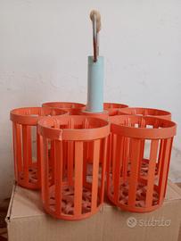 Portabottiglie Arancione degli anni60 daCollezione