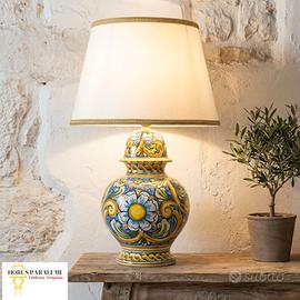 Lampada da tavolo in ceramica di Caltagirone