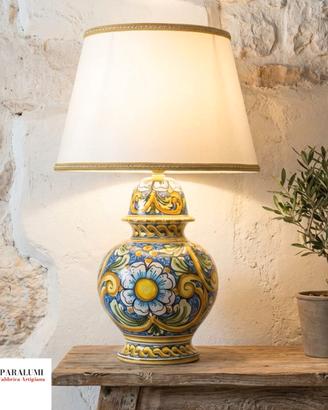 Lampada da tavolo in ceramica di Caltagirone