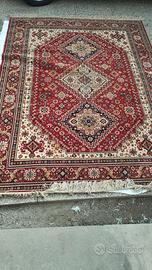 Lotto 4 tappeti classici in lana Shirvan – rosso e