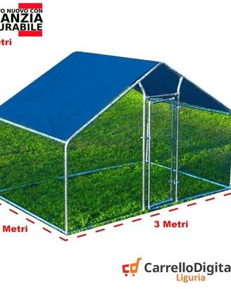 Gabbia per Polli 3x2m x h 2 m – 6 mq - blu