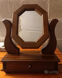 specchiera da tavolo in legno 