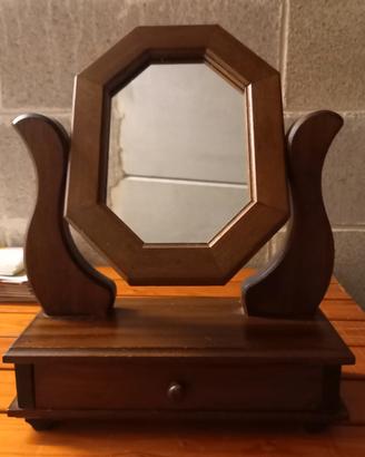 specchiera da tavolo in legno 