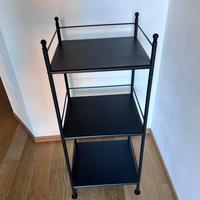 Mobile a scaffale IKEA, nero, tre ripiani